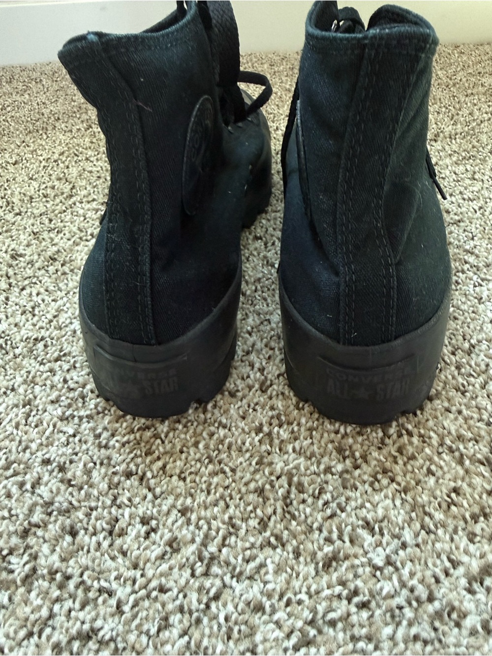 Converse Women’s Black High-Top Canvas Sneakers - Picture 3 of 6